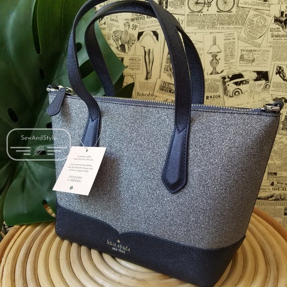 Kate Spade Lola Satchel Large Card Holder Glitter - Picture 2 of 15